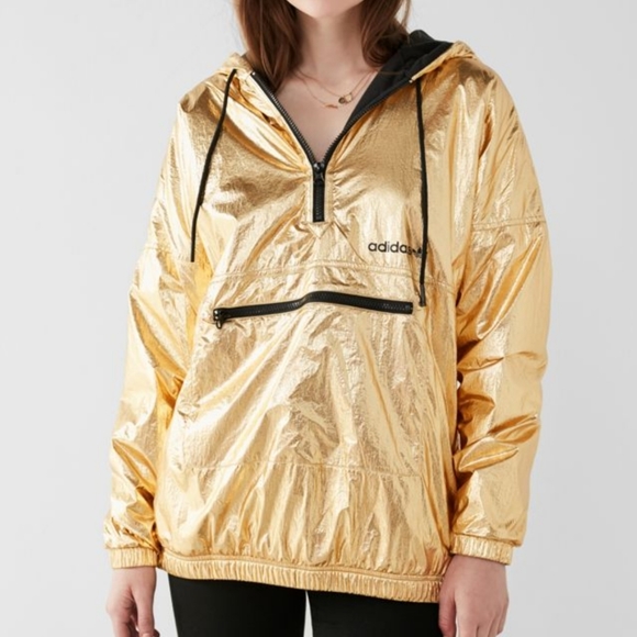 Adidas gold windbreaker - Picture 1 of 4